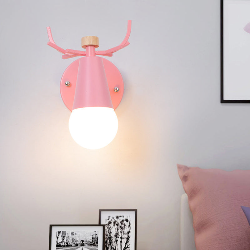 Frendorf | Nordic IJsconus Wandlamp met Hertenhoorns Metaal 1 Kop Sconcelamp voor Eetkamer