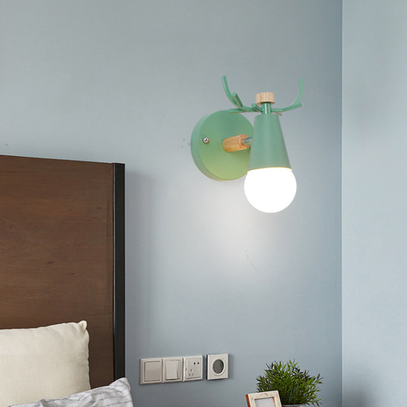 Frendorf | Nordic IJsconus Wandlamp met Hertenhoorns Metaal 1 Kop Sconcelamp voor Eetkamer