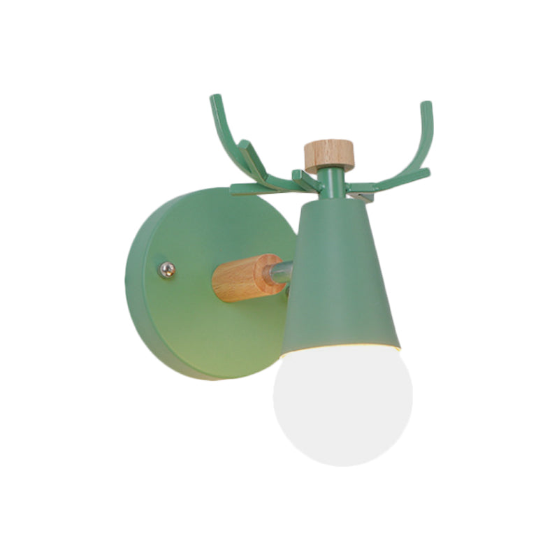 Frendorf | Nordic IJsconus Wandlamp met Hertenhoorns Metaal 1 Kop Sconcelamp voor Eetkamer