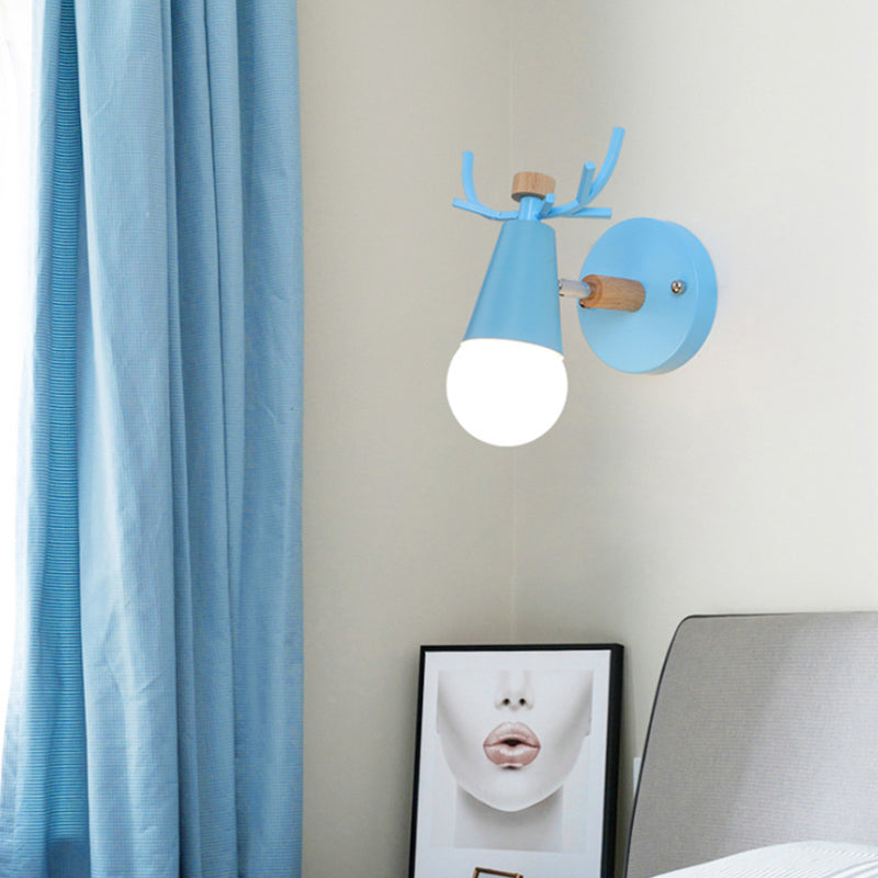 Frendorf | Nordic IJsconus Wandlamp met Hertenhoorns Metaal 1 Kop Sconcelamp voor Eetkamer