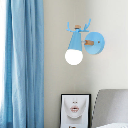 Frendorf | Nordic IJsconus Wandlamp met Hertenhoorns Metaal 1 Kop Sconcelamp voor Eetkamer