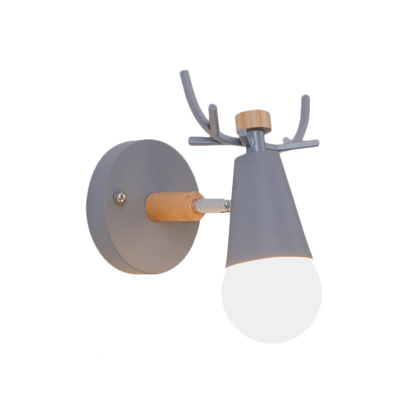 Frendorf | Nordic IJsconus Wandlamp met Hertenhoorns Metaal 1 Kop Sconcelamp voor Eetkamer