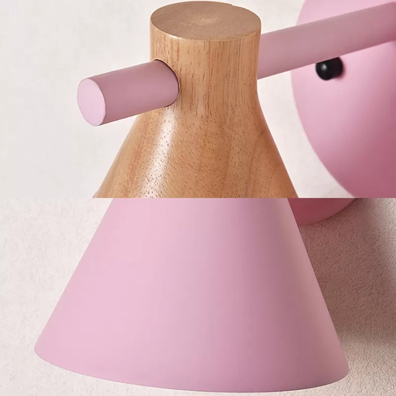 Frendorf | Macaron Style Onderkleur Wandlamp Conische Schaduw 1 Kop Metaal Wandlamp voor Keuken Gang