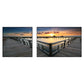 Frendorf | Tropics Sea Bridge Scenery Canvas Pastellfarbe Mehrteiliges Wandkunstdruck für das Wohnzimmer