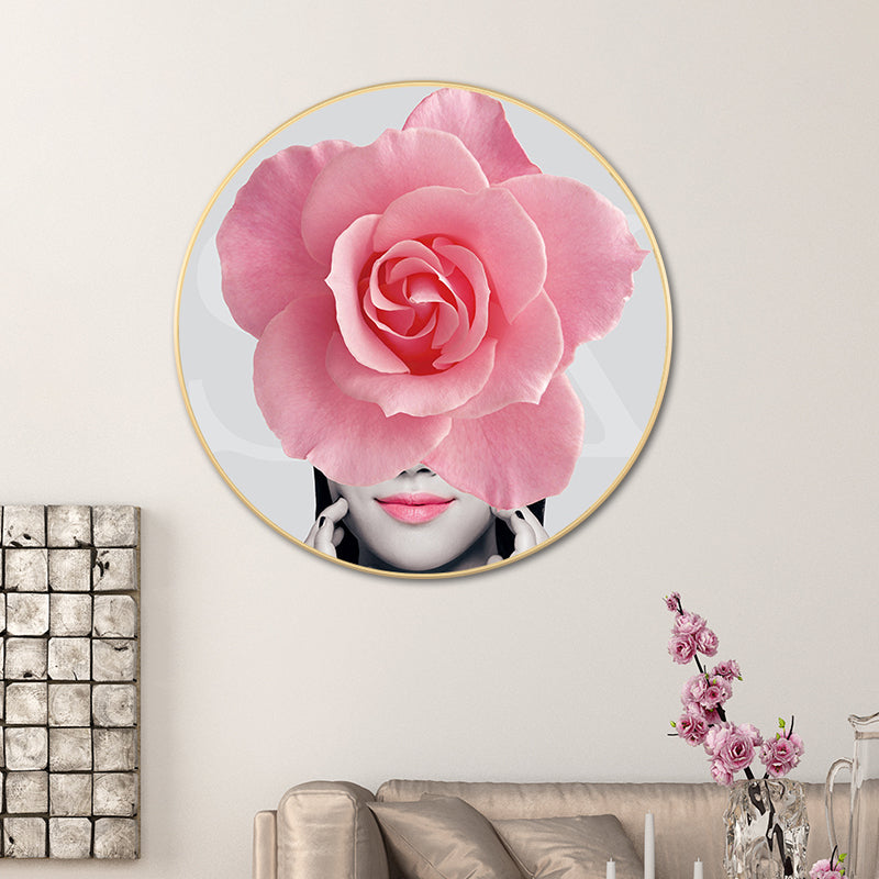Frendorf | Moderne Bloem en Meisje Canvas Pastel Farbe Schlafzimmer Wanddekoration, Mehrere Größen
