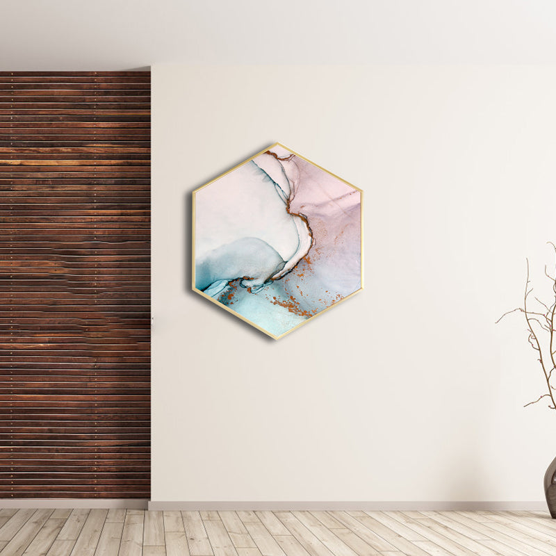 Frendorf | Ombre Patroon Wandkunst Print Moderne Canvas Textuur Schilderij in Zachte Kleur