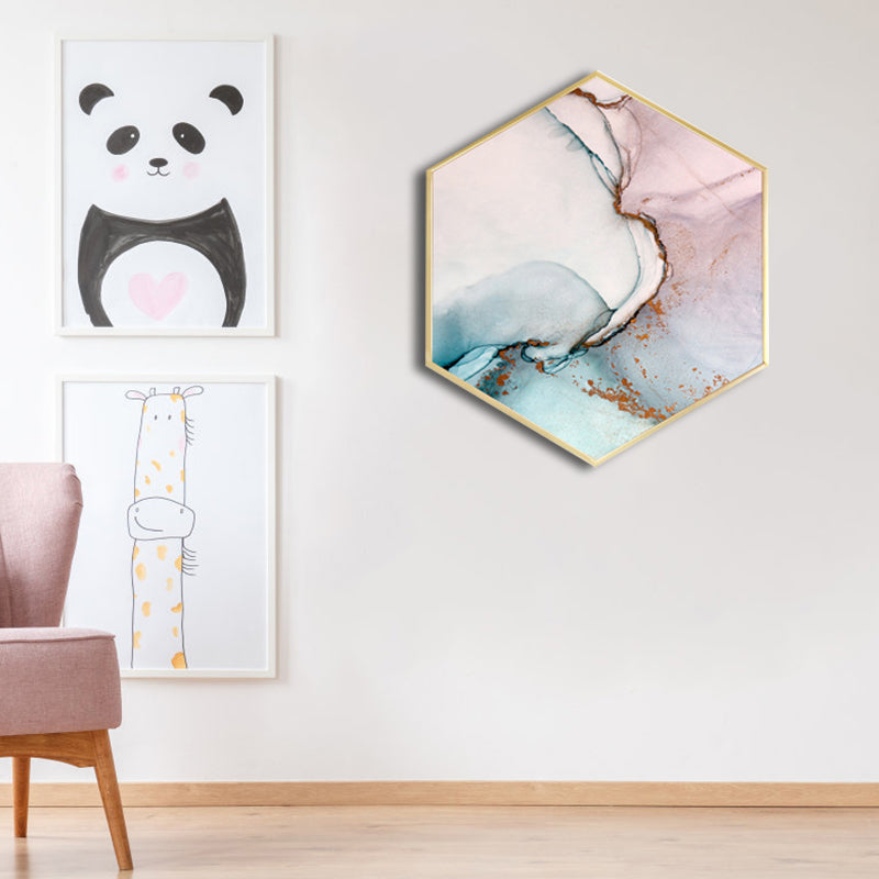 Frendorf | Ombre Patroon Wandkunst Print Moderne Canvas Textuur Schilderij in Zachte Kleur