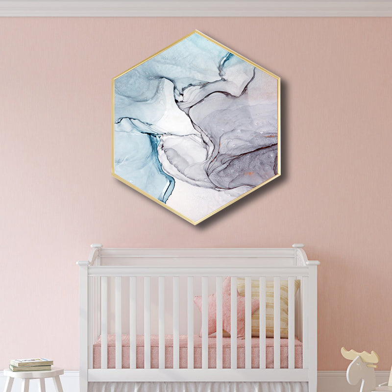 Frendorf | Ombre Patroon Wandkunst Print Moderne Canvas Textuur Schilderij in Zachte Kleur