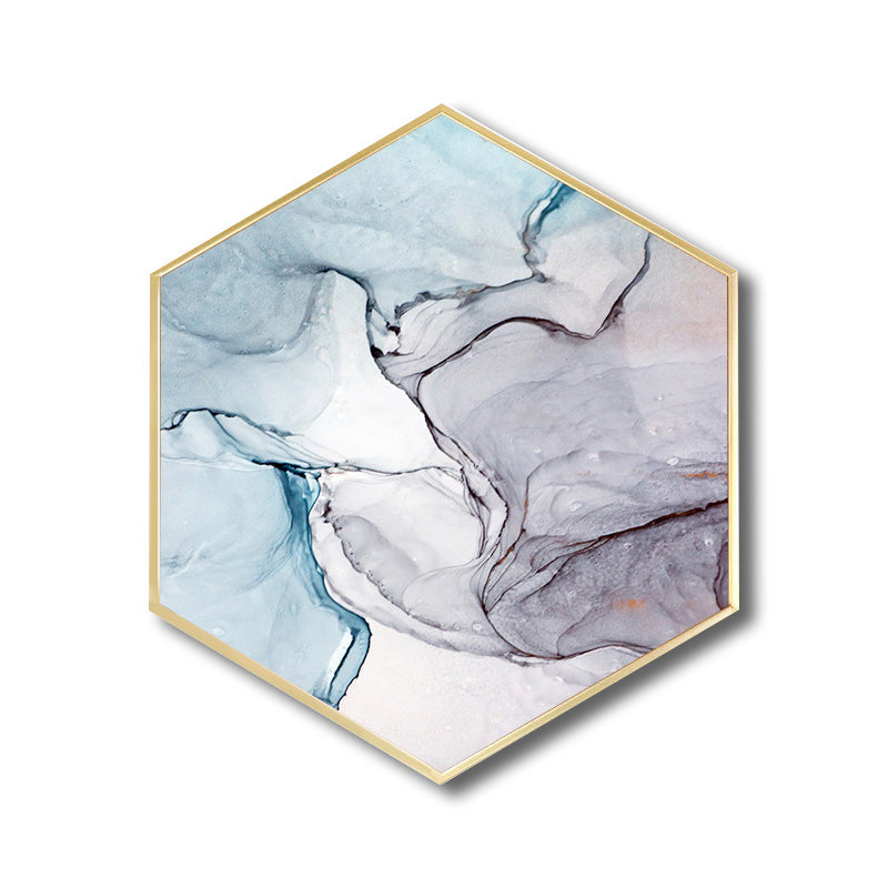 Frendorf | Ombre Patroon Wandkunst Print Moderne Canvas Textuur Schilderij in Zachte Kleur