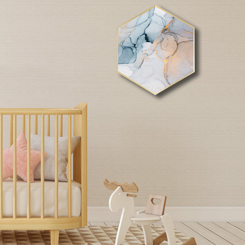 Frendorf | Ombre Patroon Wandkunst Print Moderne Canvas Textuur Schilderij in Zachte Kleur
