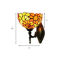 Frendorf | Gekleurd Glas Zonnebloem Wandlamp Keuken 1 Hoofd Rustieke Tiffany Wandlamp in Oranje