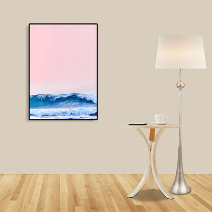 Frendorf | Tropische Luft- und Meer-Leinwand pastellfarbene Textur Gemälde für Spielzimmer, mehrere Größen