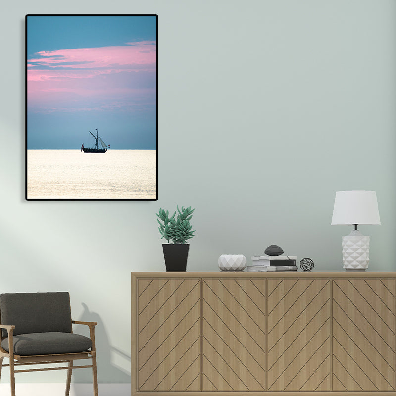 Frendorf | Tropische Luft- und Meer-Leinwand pastellfarbene Textur Gemälde für Spielzimmer, mehrere Größen
