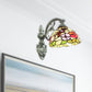 Frendorf | Gerahmte Basis Restaurant Wandlampe mit Petal Glas 1 Licht Tiffany Rustikale Wandleuchte