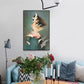 Frendorf | Texturiertes Mixed Media Frau Leinwand Nordic Wandkunst Dekor für Mädchen Schlafzimmer, optionale Größen