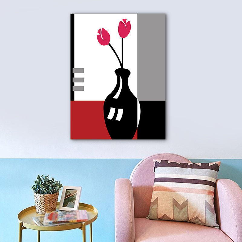 Frendorf | Blumenarrangement Wandkunst Dekor Pastellfarbe Leinwandmalerei, Texturiert, Mehrere Größen