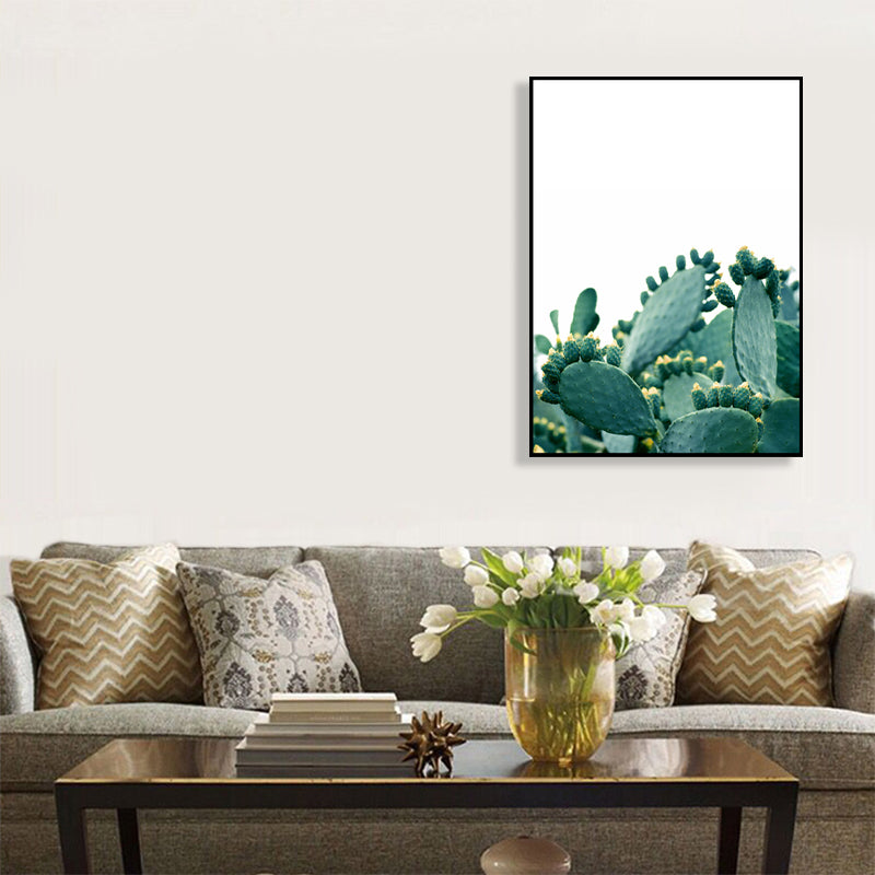 Frendorf | Bonsai Cactus Wandkunst Decor Moderne Stil Textured Leinwanddruck in Grün für Schlafzimmer