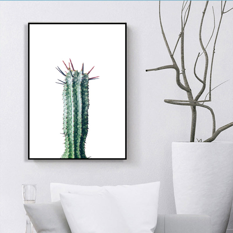 Frendorf | Bonsai Cactus Wandkunst Decor Moderne Stil Textured Leinwanddruck in Grün für Schlafzimmer