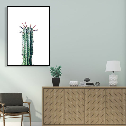 Frendorf | Bonsai Cactus Wandkunst Decor Moderne Stil Textured Leinwanddruck in Grün für Schlafzimmer