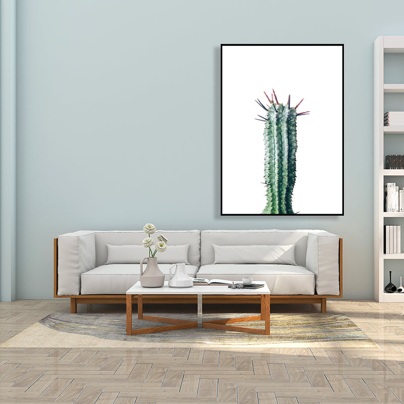Frendorf | Bonsai Cactus Wandkunst Decor Moderne Stil Textured Leinwanddruck in Grün für Schlafzimmer