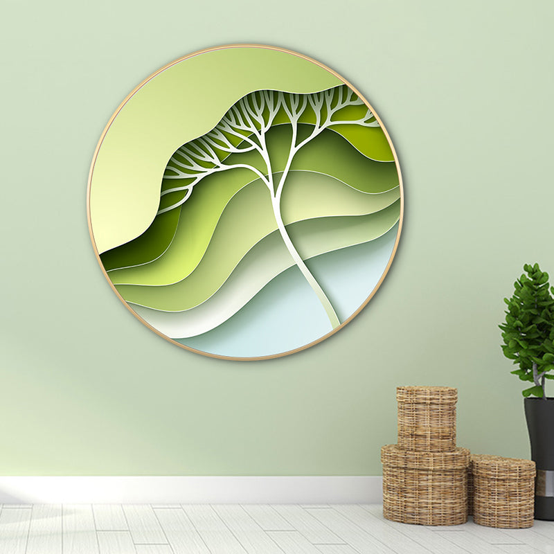 Frendorf | Bladeren Wanddecoratie Moderne Doek Gevarieerd Schilderij in Licht Kleur, Meerdere Maten