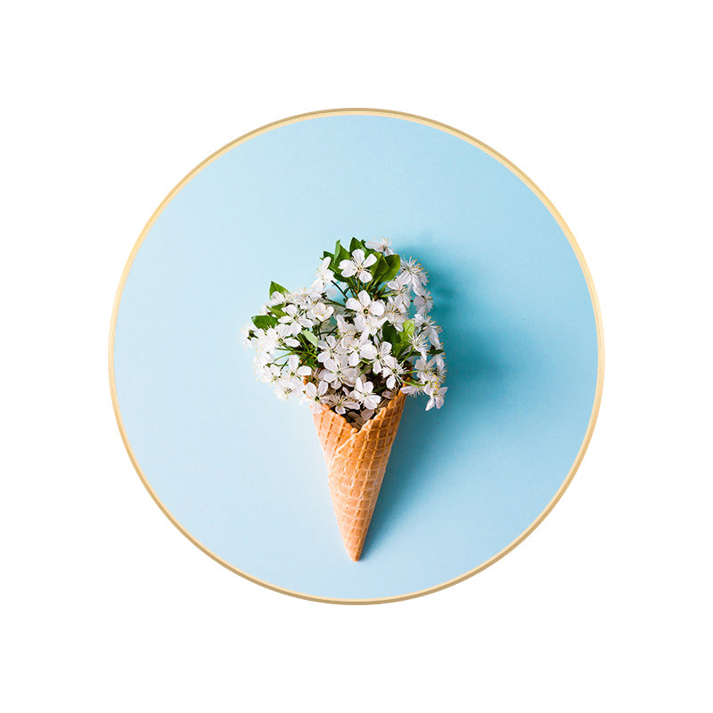 Frendorf | Blaue nordische Stil Malerei Botanische Leinwand für das Bad, in mehreren Größen erhältlich