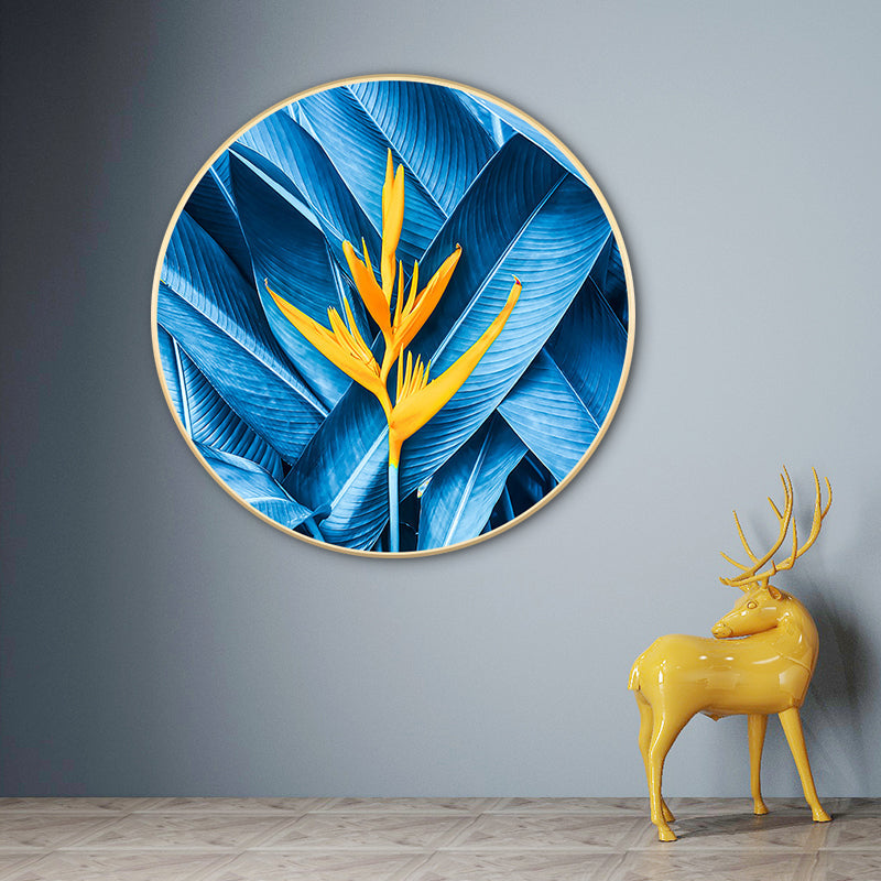 Frendorf | Blaue nordische Stil Malerei Botanische Leinwand für das Bad, in mehreren Größen erhältlich