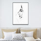 Frendorf | Witte Half-Face Meisje Schilderij Textured Moderne Stijl Meisjes Slaapkamer Canvas Muurdecoratie