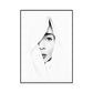 Frendorf | Witte Half-Face Meisje Schilderij Textured Moderne Stijl Meisjes Slaapkamer Canvas Muurdecoratie