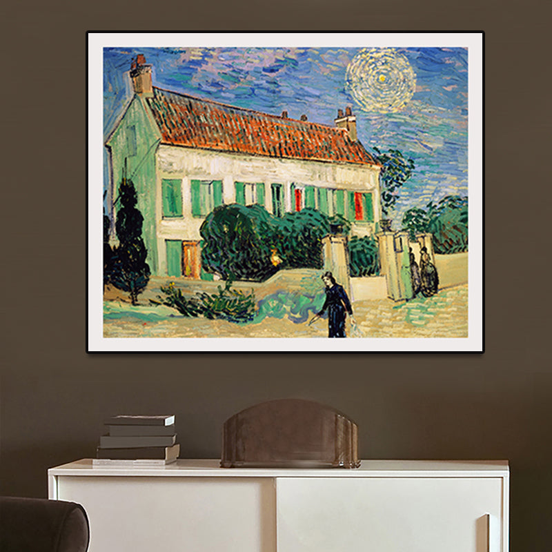 Frendorf | Texturierte Landhaus Wandkunst Dekor Leinwand Impressionismus Gemälde für das Wohnzimmer