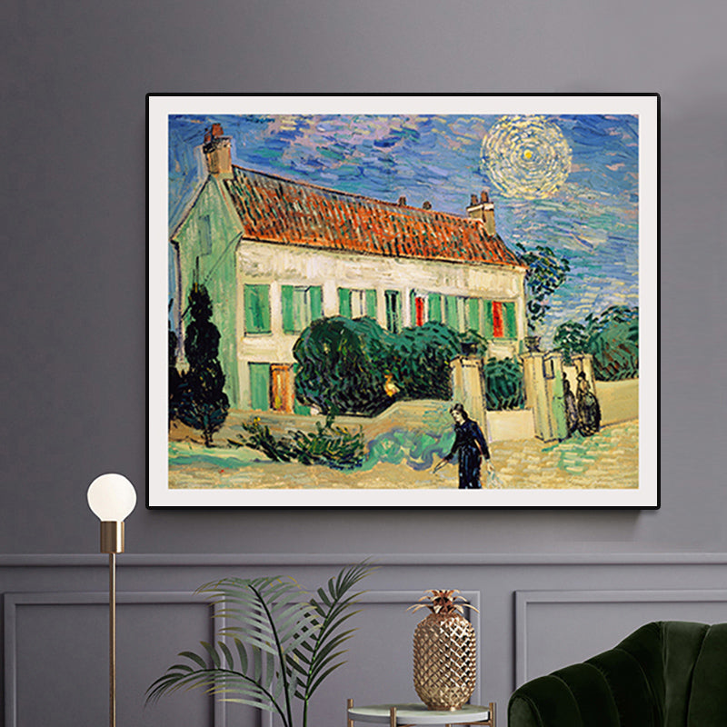 Frendorf | Texturierte Landhaus Wandkunst Dekor Leinwand Impressionismus Gemälde für das Wohnzimmer
