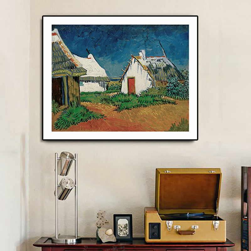 Frendorf | Texturierte Landhaus Wandkunst Dekor Leinwand Impressionismus Gemälde für das Wohnzimmer
