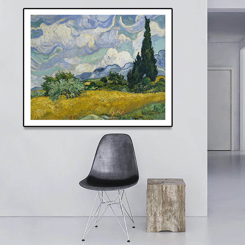 Frendorf | Texturierte Landhaus Wandkunst Dekor Leinwand Impressionismus Gemälde für das Wohnzimmer