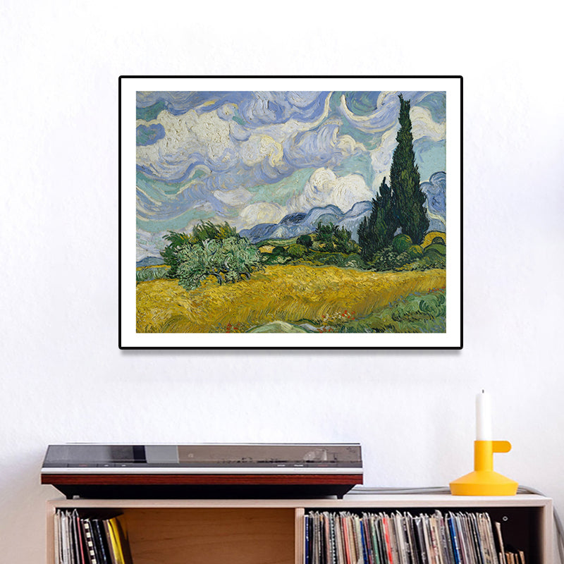 Frendorf | Texturierte Landhaus Wandkunst Dekor Leinwand Impressionismus Gemälde für das Wohnzimmer
