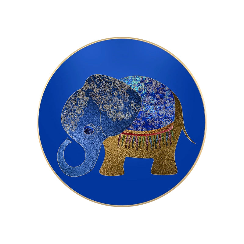 Frendorf | Elefant Wandkunst Dekor Texturiert Asiatischer Stil für Esszimmer Eingewickelte Leinwand