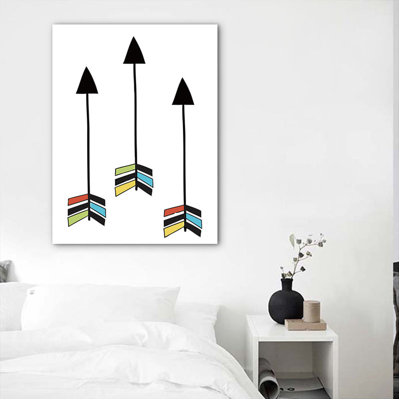 Frendorf | Aufrechte Pfeil Druck Malerei Nordic Stil Texturiertes Leinwand Wandkunst für Esszimmer