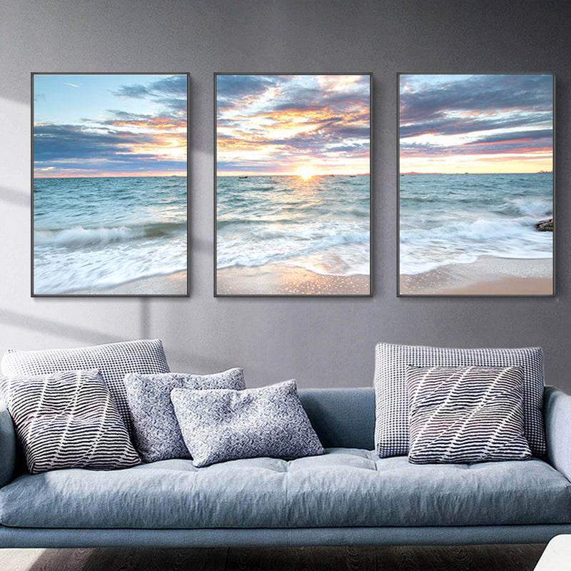 Frendorf | Vast Sea Scenery Leinwanddruck für das Esszimmer Fotografie Wandkunst Dekor, Set von drei