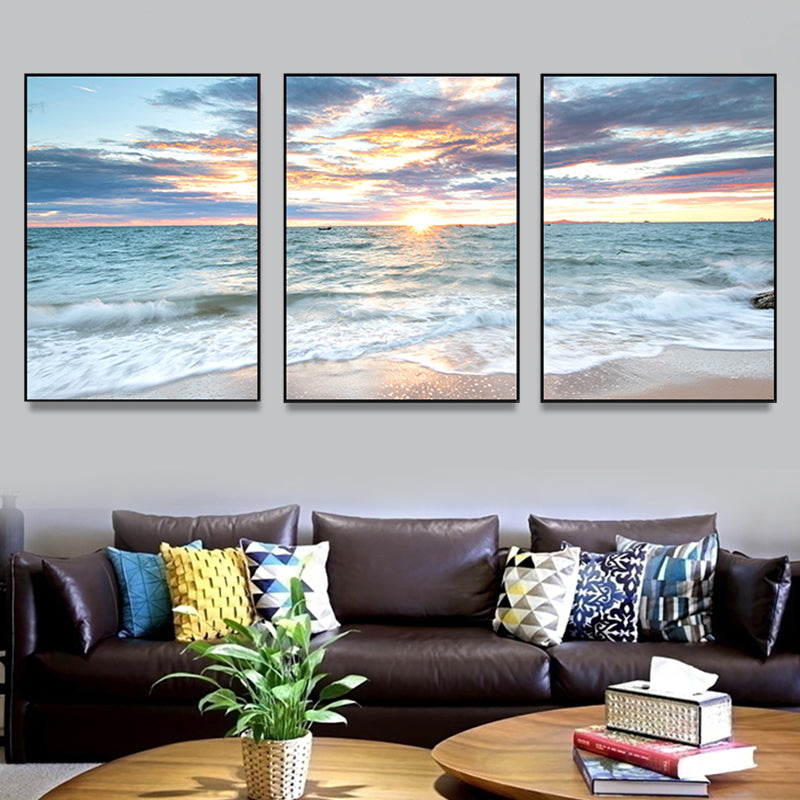 Frendorf | Vast Sea Scenery Leinwanddruck für das Esszimmer Fotografie Wandkunst Dekor, Set von drei