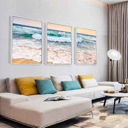 Frendorf | Vast Sea Scenery Leinwanddruck für das Esszimmer Fotografie Wandkunst Dekor, Set von drei