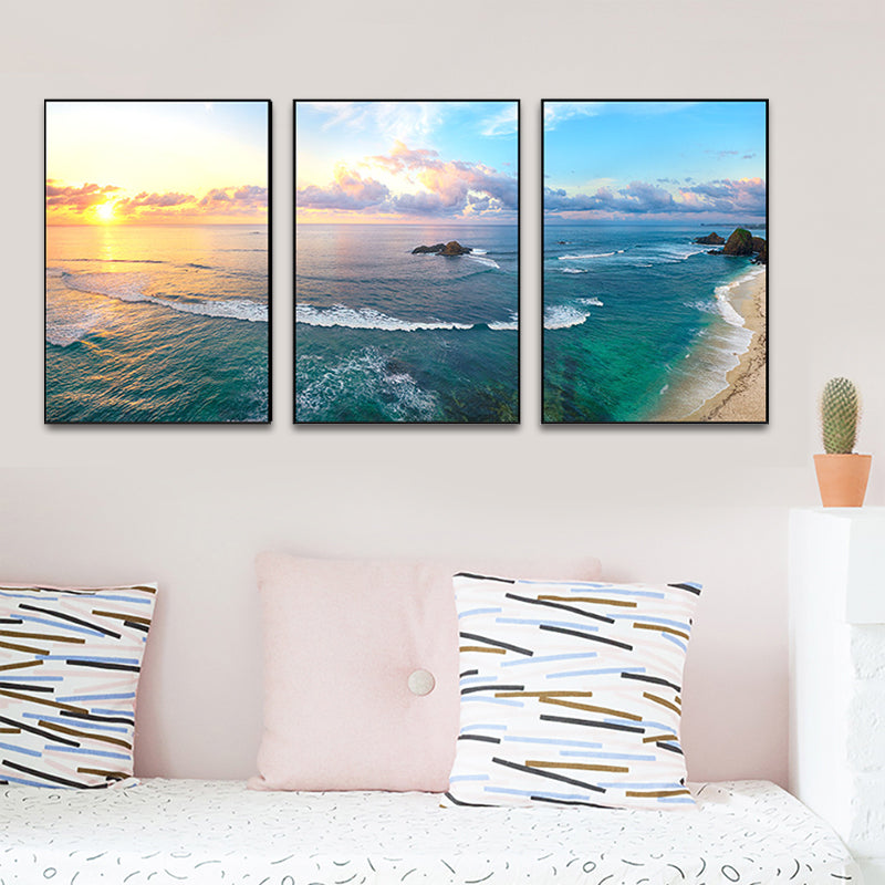 Frendorf | Vast Sea Scenery Leinwanddruck für das Esszimmer Fotografie Wandkunst Dekor, Set von drei