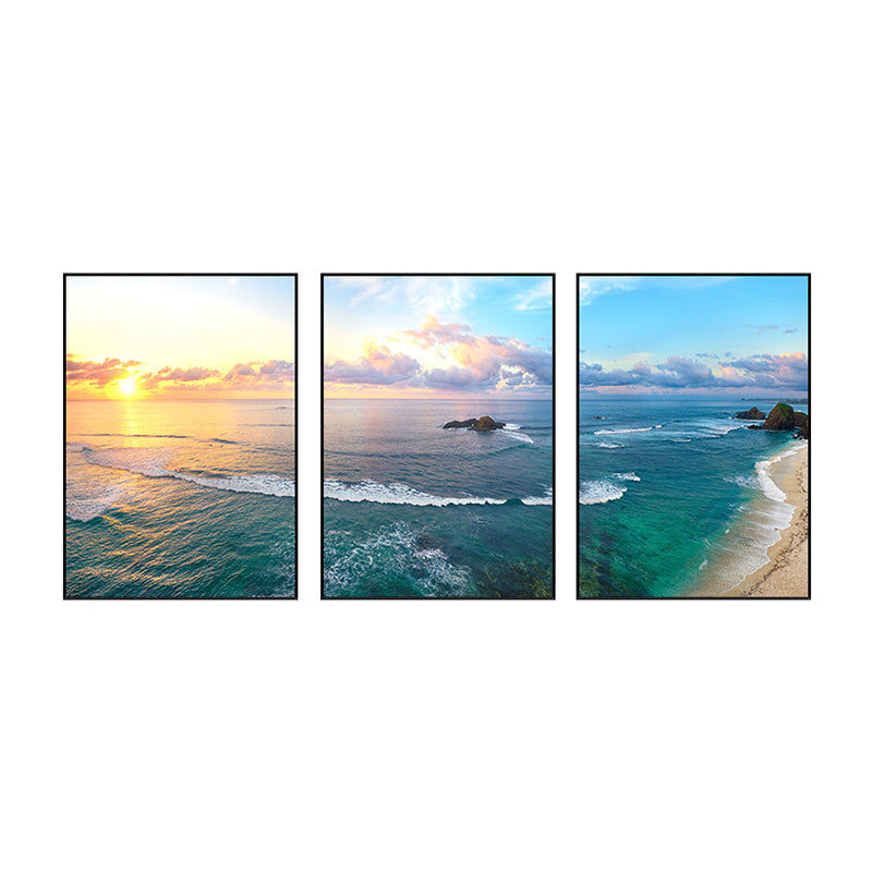 Frendorf | Vast Sea Scenery Leinwanddruck für das Esszimmer Fotografie Wandkunst Dekor, Set von drei
