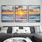 Frendorf | Vast Sea Scenery Leinwanddruck für das Esszimmer Fotografie Wandkunst Dekor, Set von drei