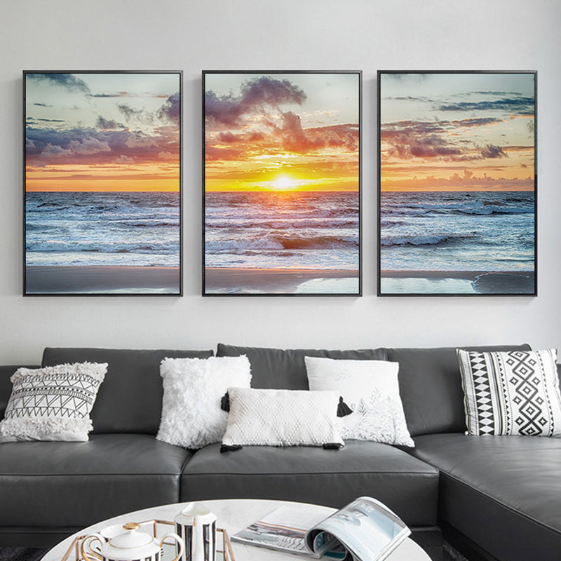 Frendorf | Vast Sea Scenery Leinwanddruck für das Esszimmer Fotografie Wandkunst Dekor, Set von drei