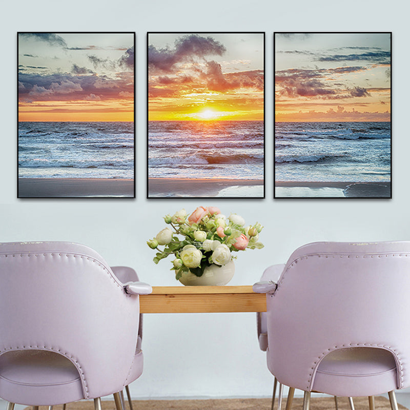 Frendorf | Vast Sea Scenery Leinwanddruck für das Esszimmer Fotografie Wandkunst Dekor, Set von drei