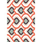 Frendorf | Marokkanisches geometrisches Muster Teppich in Orange und Braun, Polyester Teppich, waschbar, haustierfreundlich, rutschfest, Bereichsteppich für das Wohnzimmer