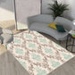 Frendorf | Marokkanisches geometrisches Muster Teppich in Orange und Braun, Polyester Teppich, waschbar, haustierfreundlich, rutschfest, Bereichsteppich für das Wohnzimmer