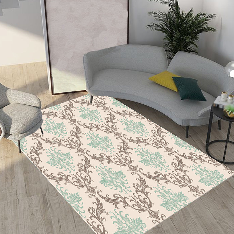 Frendorf | Marokkanisches geometrisches Muster Teppich in Orange und Braun, Polyester Teppich, waschbar, haustierfreundlich, rutschfest, Bereichsteppich für das Wohnzimmer