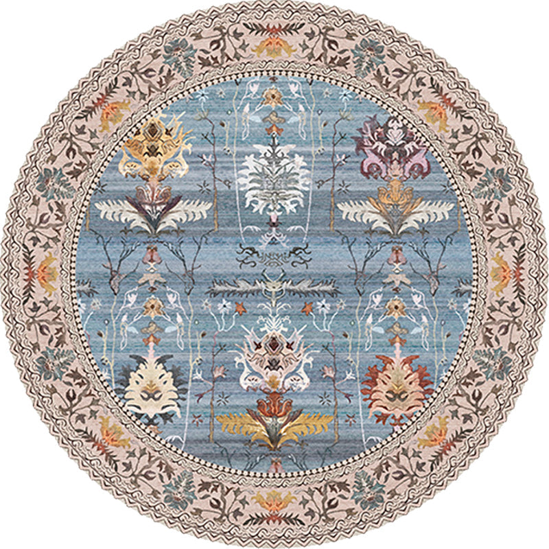 Frendorf | Mehrfarbig Shabby Chic Teppich Polyester Tribal Blumenmuster Teppich Haustierfreundlich Waschbar Antirutschunterseite Teppich zur Dekoration