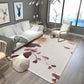 Frendorf | Stylish Leaf Pattern Carpet Blue and Gray Oriental Carpet Polyester Machine Washable Non-Slip Carpet for Living Room