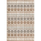 Bohemian Tribal Geometrisches Muster Teppich Orange und Gelb Polyester Teppich Waschbar Haustierfreundlich Rutschfester Teppich für Wohnzimmer